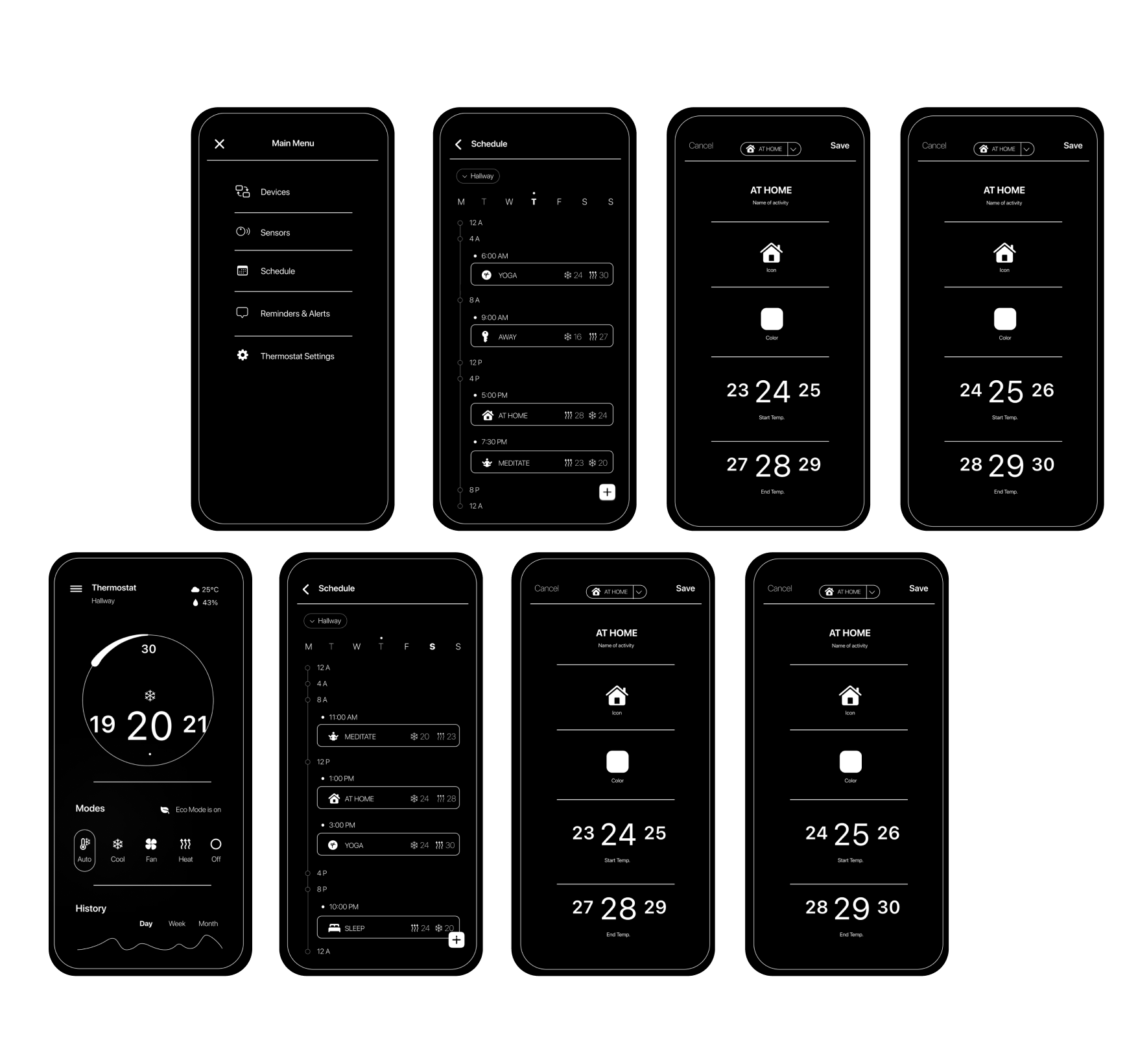 App Wireframes